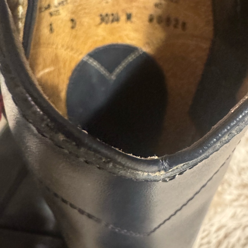 Justin Boots Navy Leather Men's Boots - Picture 5 of 8